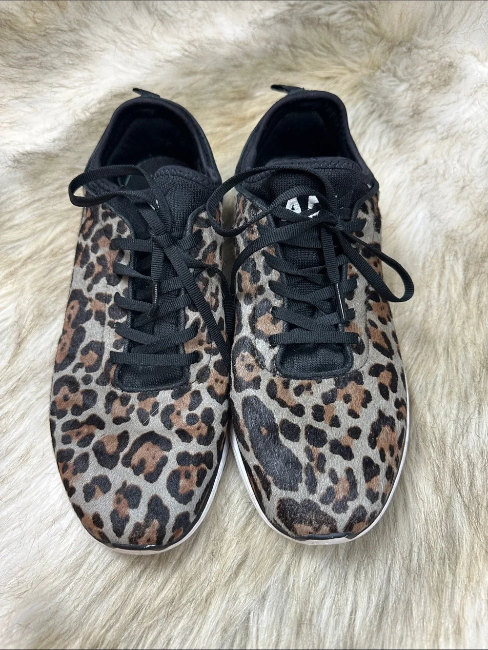 APL Phantom Leopard Pony Hair Running Sneakers Women's US 10 EU 41